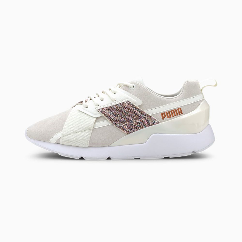 Puma Muse X-2 Shimmer Női Sportcipő - Fehér ( Hungary - MPYZG7832 )